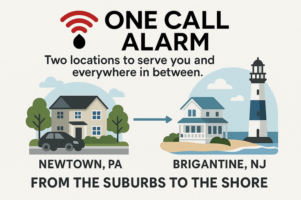 One Call Alarm location map.