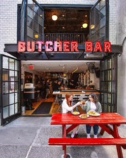 Butcher Bar restaurant storefront.